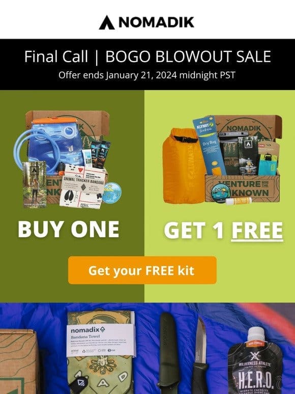 ⏰ Final Call: BOGO Sale Ends TONIGHT