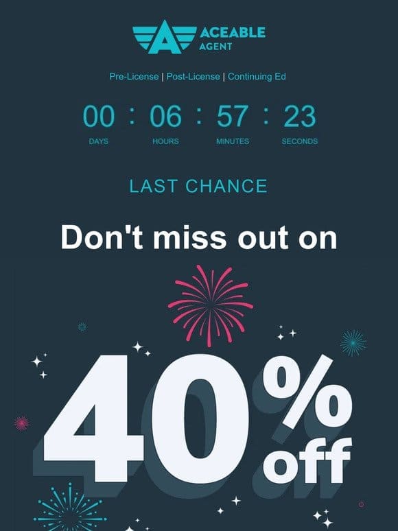 ⏰ Final hours to save 40%