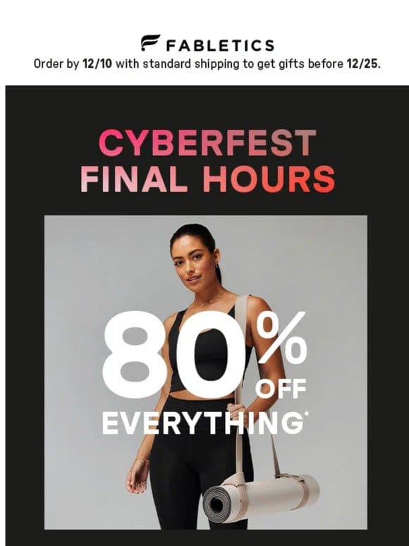 ⏰ LAST CALL: 80% Off Everything
