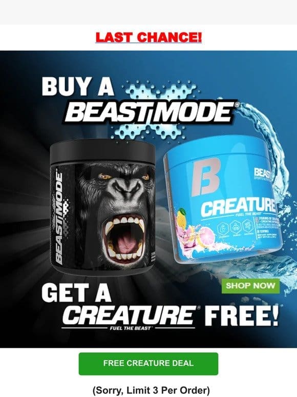 ⏰ LAST CHANCE For FREE Creature Deal