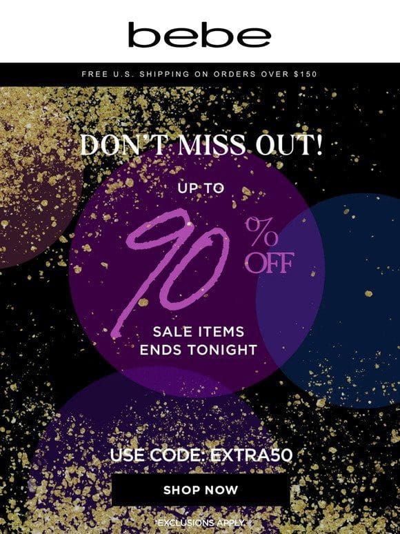 ⏰ LAST CHANCE: Up to 90% OFF Sale!!