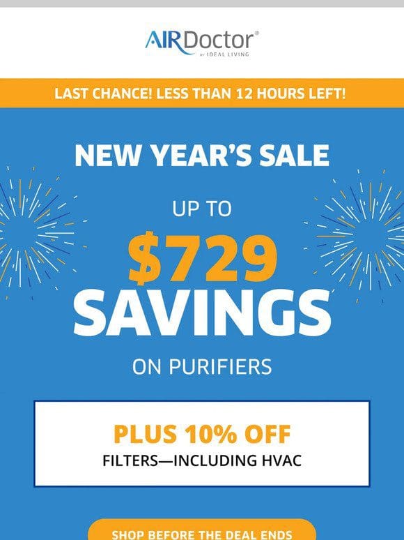 ⏰ Last 12 Hours! All Purifiers & Filters On Sale!