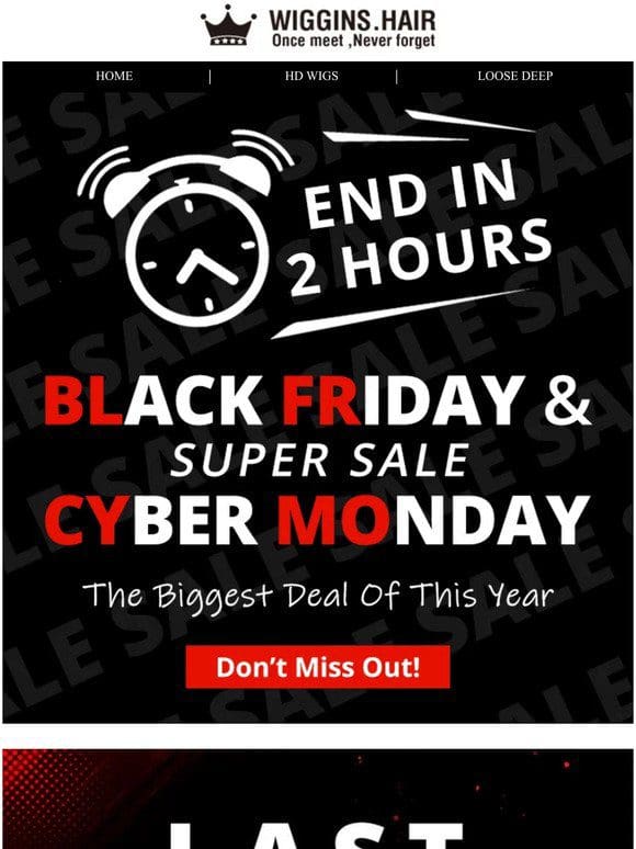 ⏰Last Call For Cyber Monday Sale ENDS In 2 Hrs!