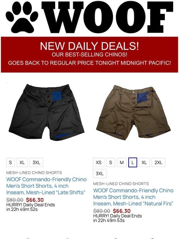 ⚠️ 1 DAY DEALS: Top seller CHINOS!