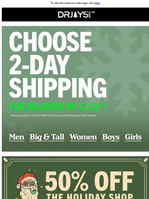 ⚠️ Choose 2-Day Shipping for 12/22 Delivery