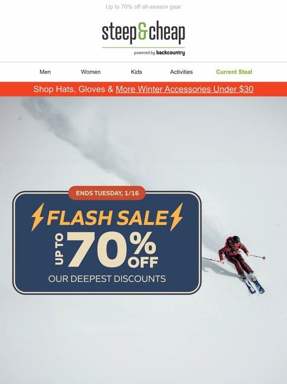 ⚡ Flash Sale starts today! ⚡