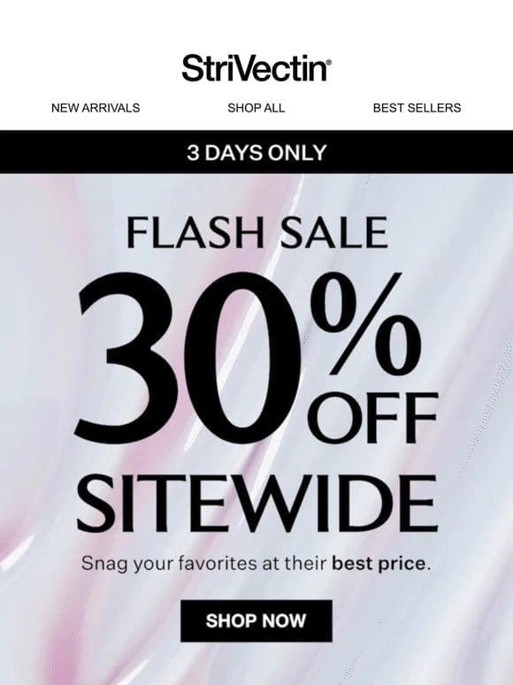 ⚡ Flash Sale ⚡ 30% OFF
