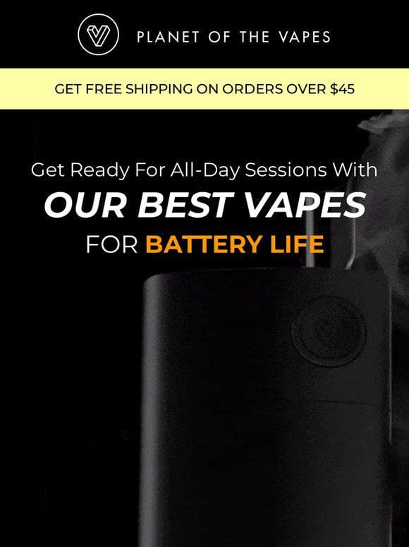 ⚡ Meet our Best Vapes for Battery Life