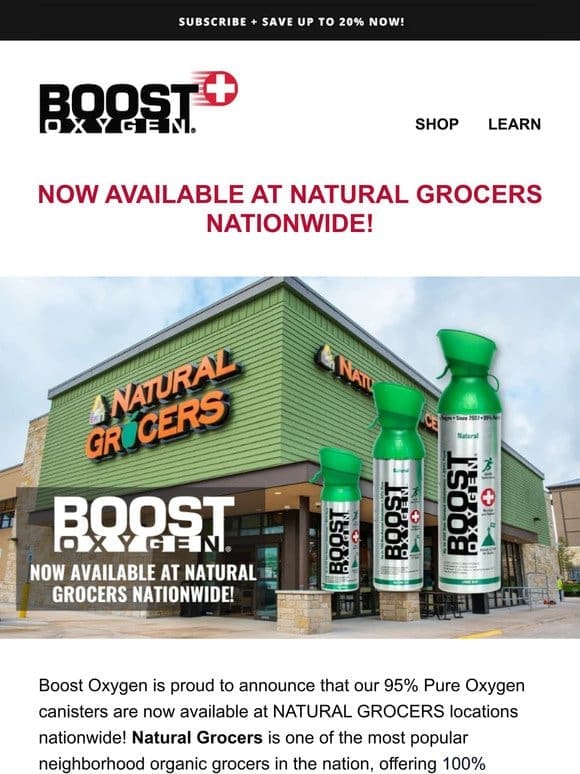 ✅ NATURAL GROCERS Now Offers Boost Nationwide!