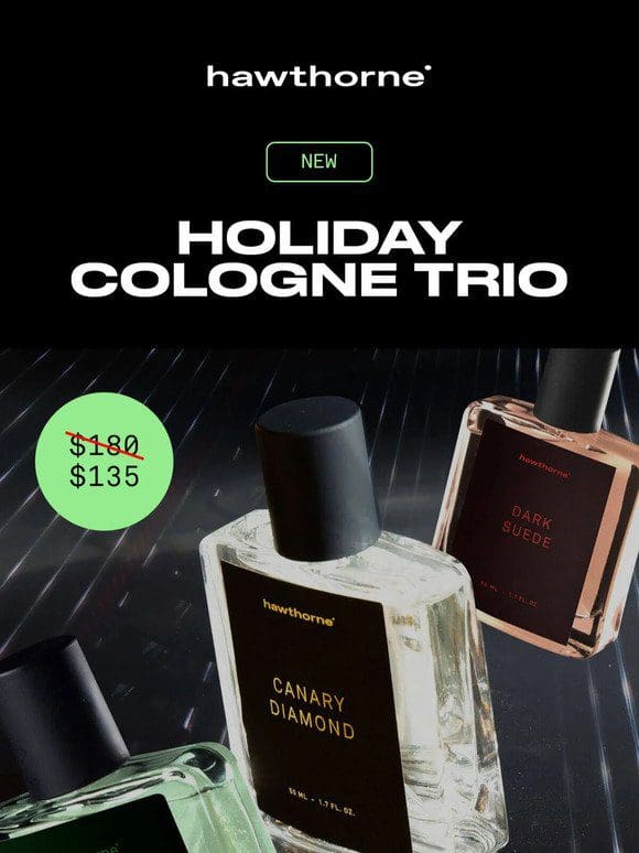 ✨ NEW Holiday Cologne Trio is here ✨