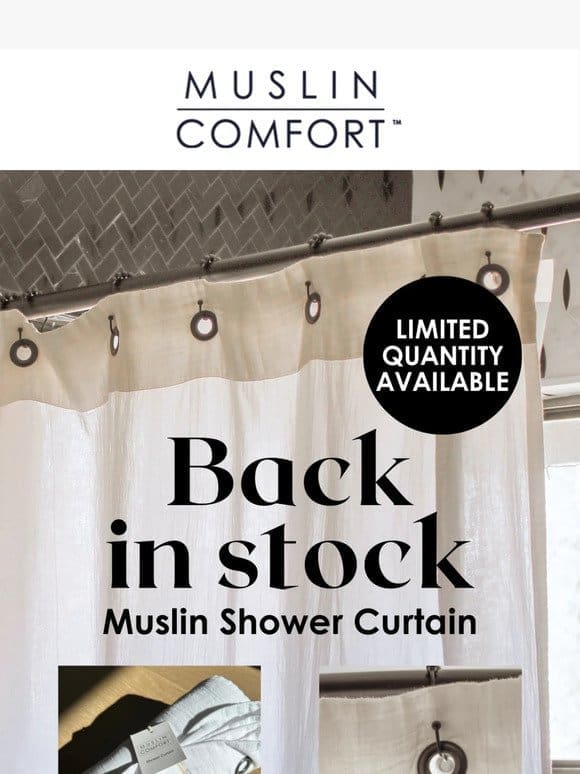 ✨ Shower Curtains Back in Stock!