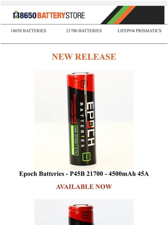 ✨NEW RELEASE – P45B， P28B Epoch Batteries + Pre Black Friday Sales⭐