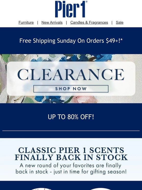 ❤️ Clearance Starts at $4.97 This Sunday! Love Pier 1 Aromas?