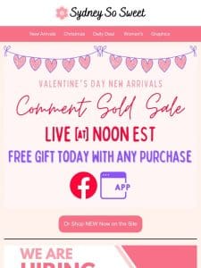 ❤️❤️ New Valentine’s + FREE Gift with Purchase