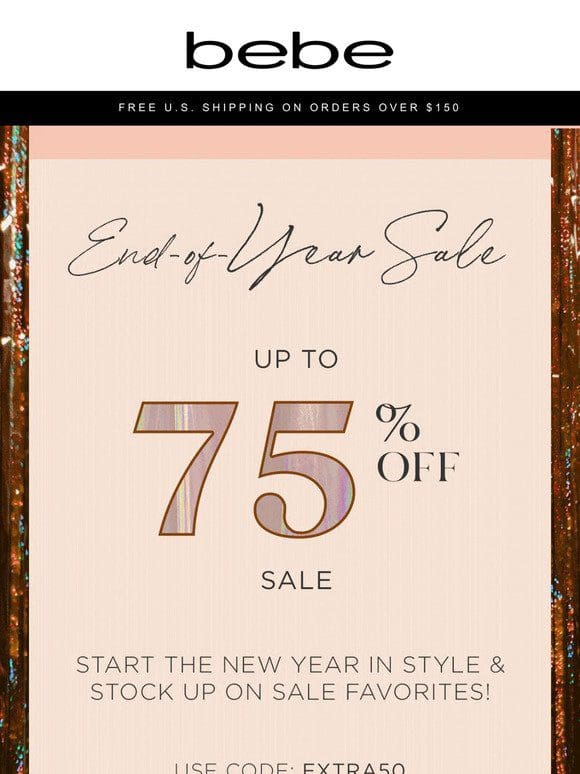 ⭐ Light Up the New Year with UP TO 75% OFF!