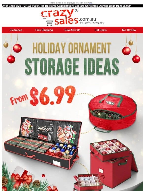 ️ Ho Ho Home Organization: Explore Christmas Storage Bags from $6.99!*