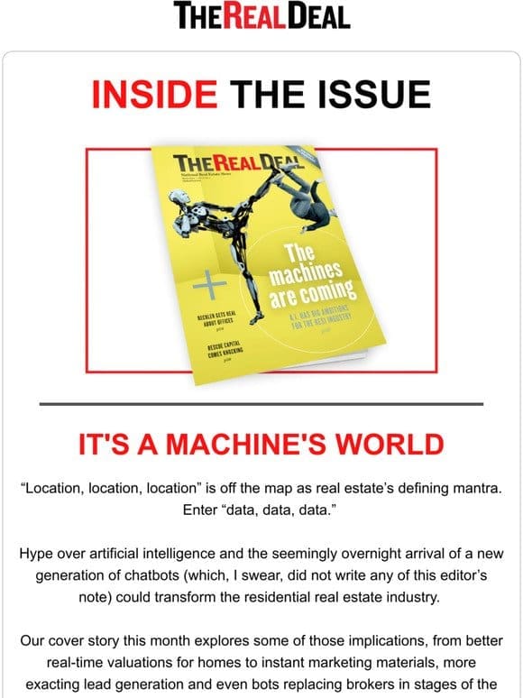 ️ Inside The Issue: The machines are coming