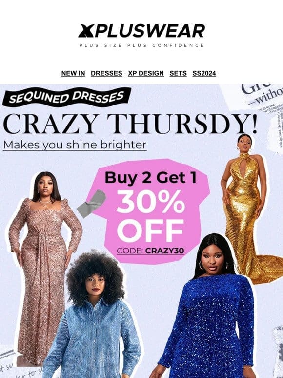 ️WHEN IT’S GONE， IT’S GONE! 30% OFF on Crazy Thursday