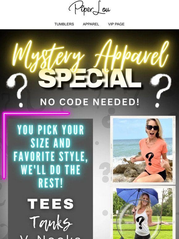 ️‍♀️ Mystery Hoodies， starting at $19.99!