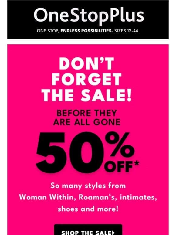 (1) New Message: 50% off