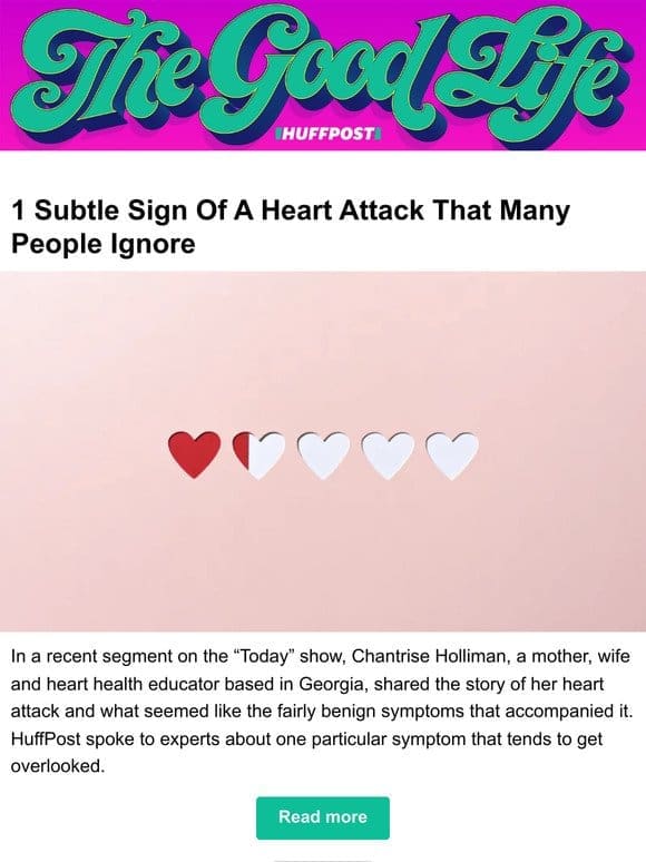 1 subtle sign of a heart attack that many people ignore