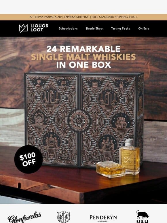 $100 Off The Ultimate Single Malt Whisky Collection