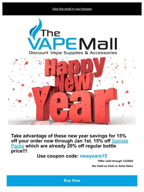 15% or $5 Off New Years Sale!!!