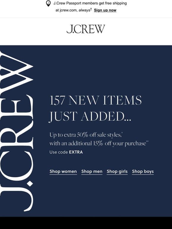 157 new sale styles are in…
