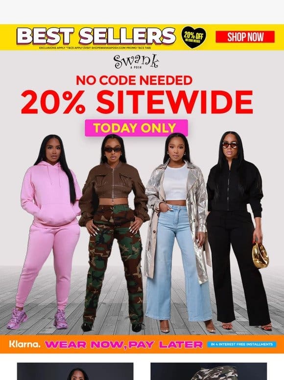 20% OFF Everything – Expires soon!!!