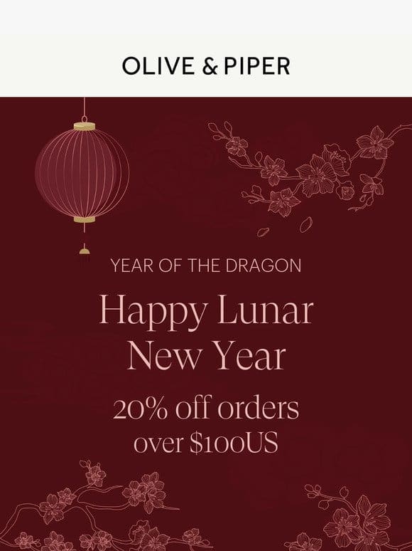 20% OFF   Happy Lunar New Year!