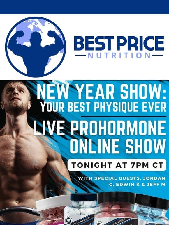 20% OFF Site Wide Tonight During Q&A Prohormone Show