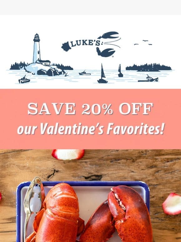 20% OFF for the love of lobster