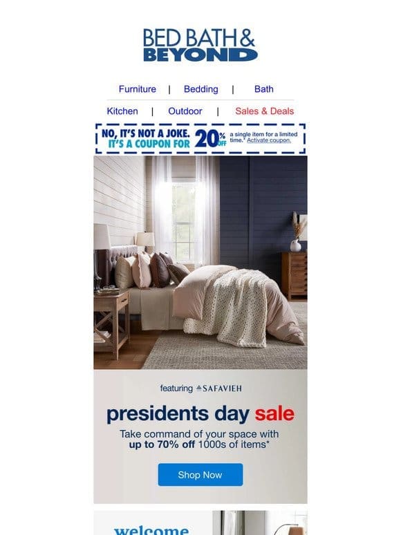 20% Off 1 Item + Save on Home Updates For Every Room