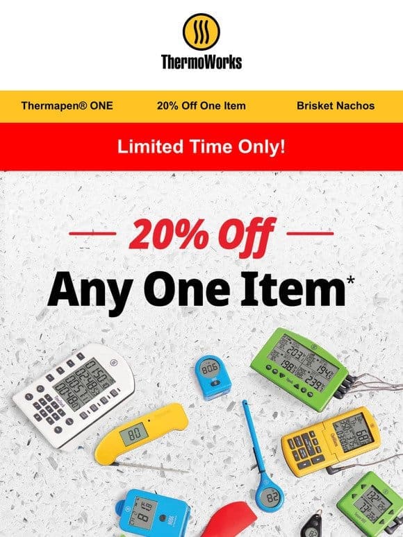 20% Off Any One Item—Choose Your Discount
