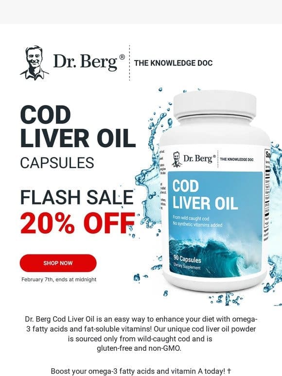 20% off Cod Liver Oil