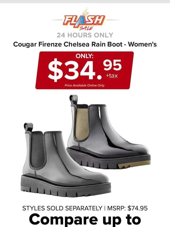 24 HOURS ONLY | COUGAR CHELSEA BOOT | FLASH SALE