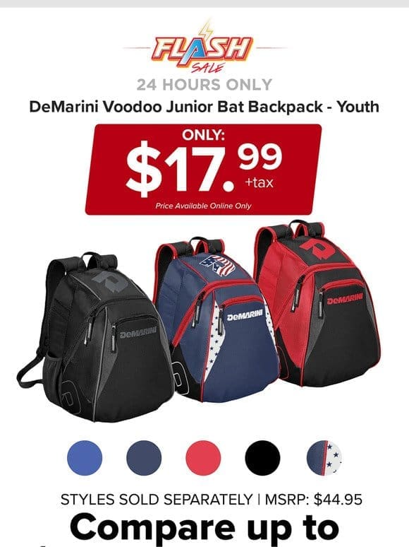 24 HOURS ONLY | DEMARINI YOUTH BACKPACK | FLASH SALE