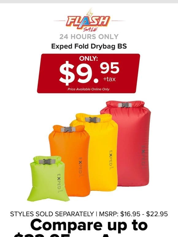 24 HOURS ONLY | EXPED FOLD DRYBAG | FLASH SALE