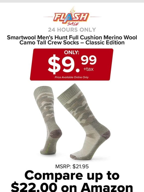 24 HOURS ONLY | SMARTWOOL MENS SOCK | FLASH SALE