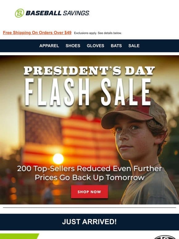 24-Hour President’s Day Flash Sale – Prices Go Back Up Tomorrow