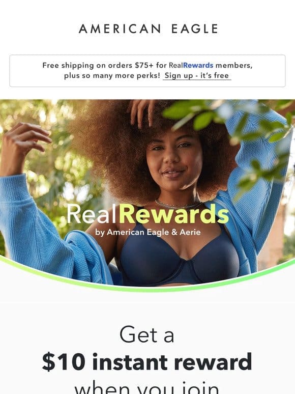 24 hours only! Get $10 off when you sign up for Real Rewards