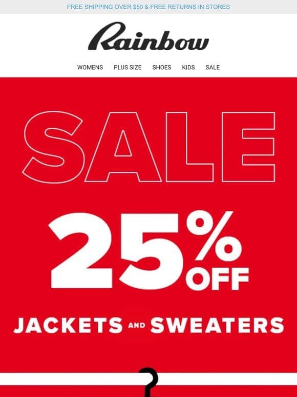 25% OFF Jackets and Sweaters. Like you need to look ANY cuter