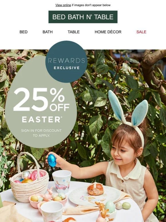 25% Off Easter | Get inspired with our Easter Editorial