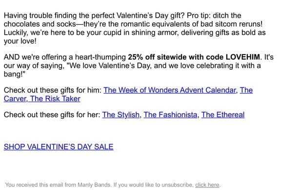 25% off Valentine’s Gifts for all the power couples!