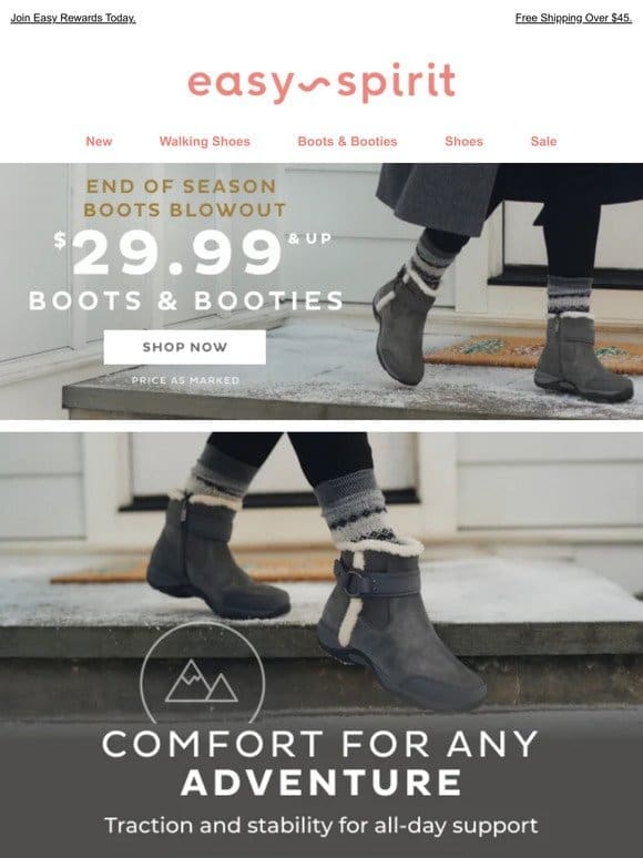 $29.99 & Up Boots Made for Any Adventure