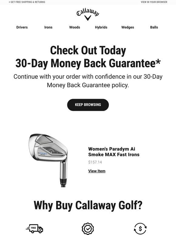 30-Day Money Back Guarantee On All Purchases