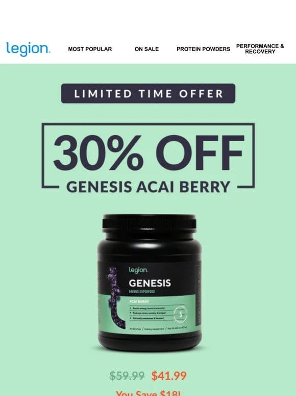 [30% OFF] Our Acai Berry greens supplement
