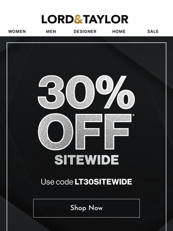 30% off Sitewide + almost-gone deals