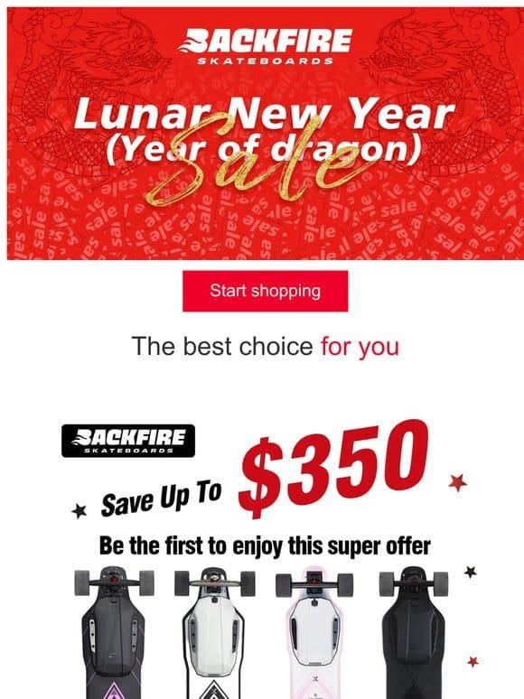 $300 Off Limited Time Offer– for Backfire Lunar New Year Special Promotion