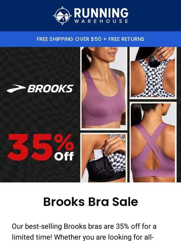 35% Off Brooks Running Bras!